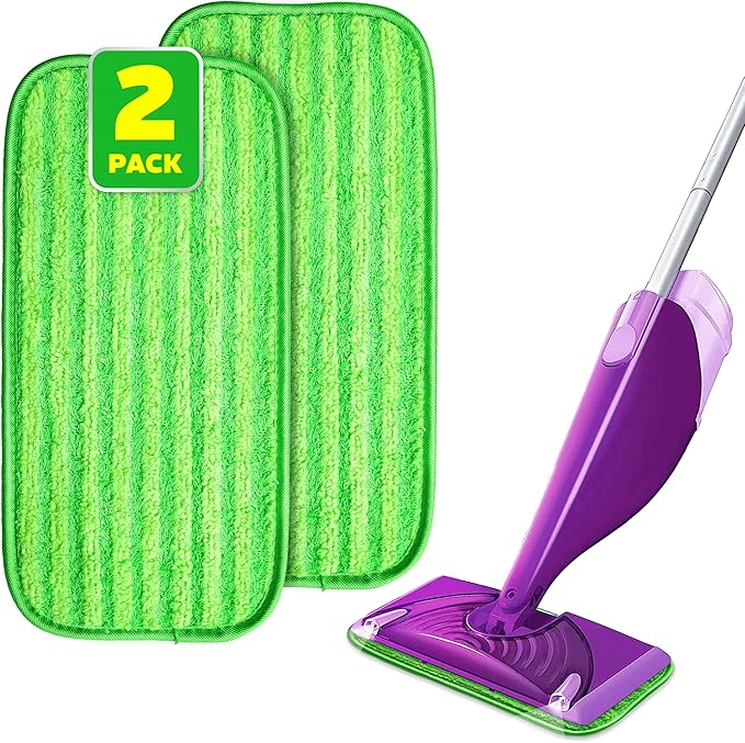 2 Pack Reusable Mop Pads, Compatible