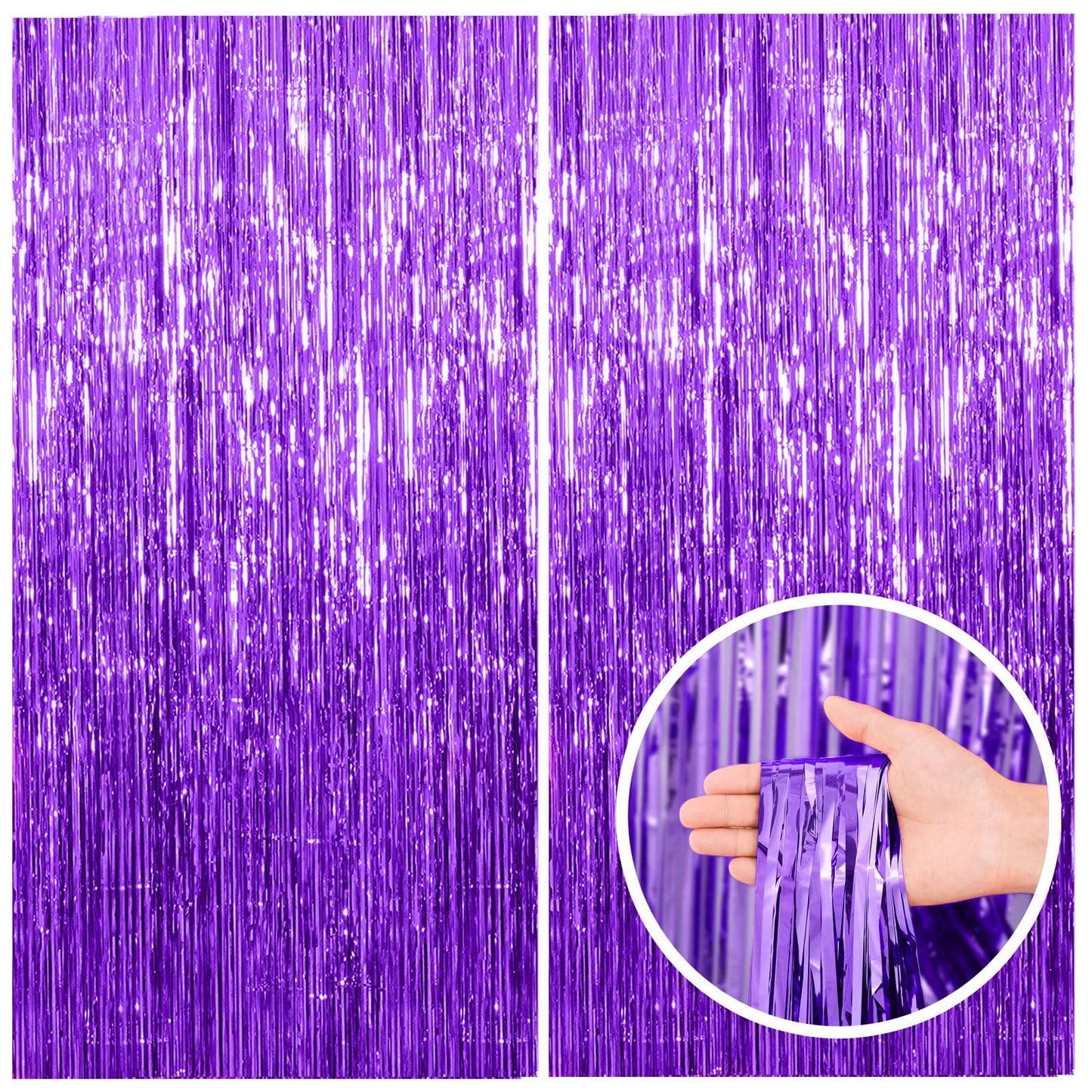2 Pack Pink Backdrop Party Decorations Tinsel Curtain Party Backdrop Foil Fringe Birthday Decorations Photo Booth Streamer Backdrop Pink Theme Bachelorette Graduation Decor