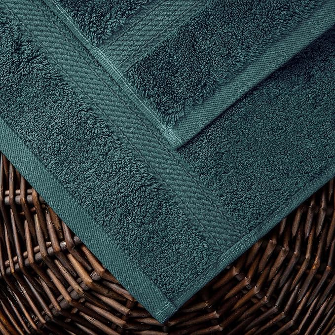 SUPERIOR Egyptian Cotton Pile 10 Piece Towel Set, Includes 2 Bath, 4 Hand