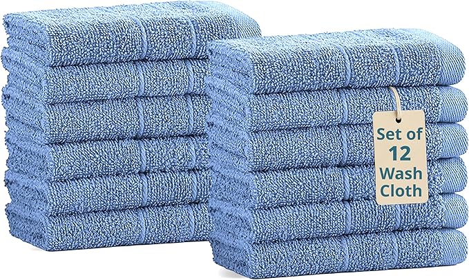 Casa Platino Blue Wash Cloths