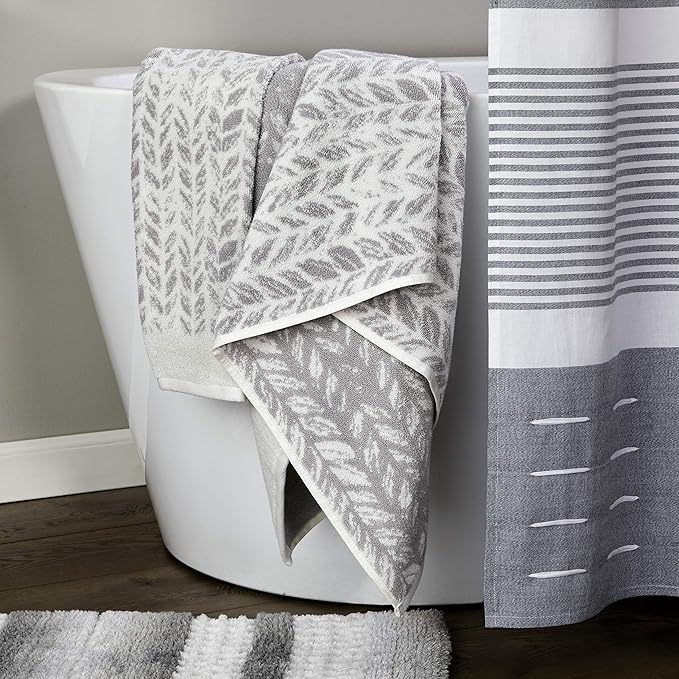 SKL Home Distressed Leaves 100% Turkish Cotton Premium 4-Piece Towel Set