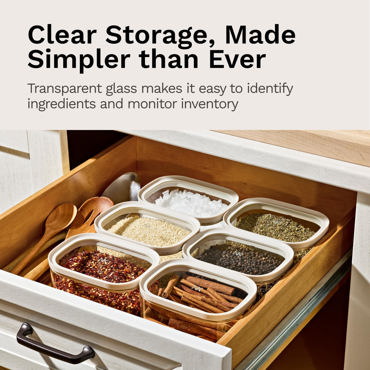 Naked Kitchen 20-Piece Food Storage Containers with Lids – Stackable BPA-Free Borosilicate Glass Pantry Storage Containers with Leak-Proof Airtight Seal for Kitchen & Pantry Organization – Black