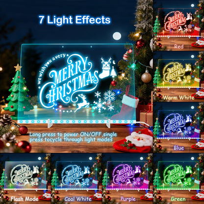 LED Drawing Board for Kids, 17" Light Up Doodle Board, Reusable Glow in The Dark Drawing Tablet with 7 Colors, Erasable & No Mess Art Toy for Ages 3-12+, Best Birthday Gift for Girls Boys (2026 New)