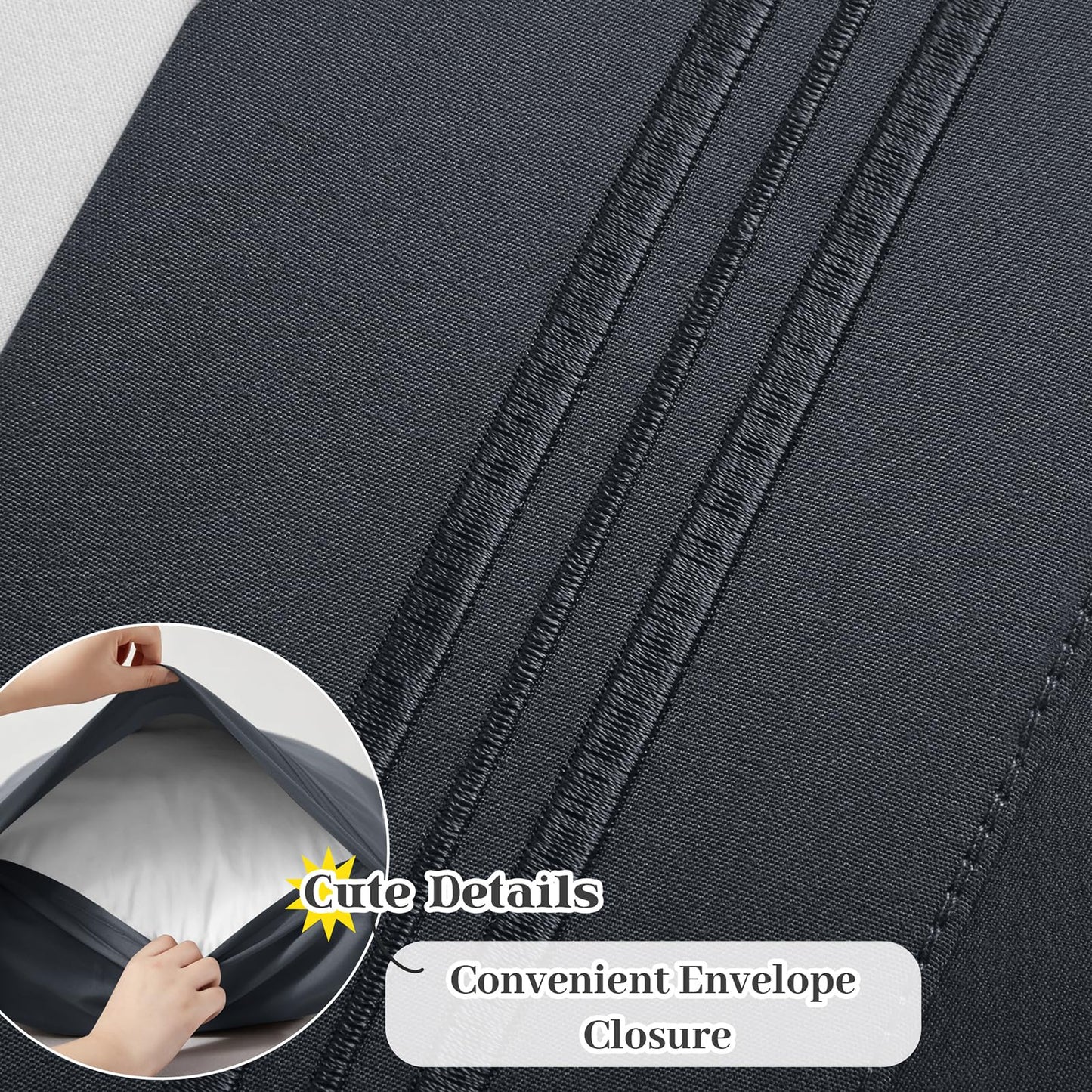 RUDONG M RV Short Queen Sheets Set - 4 Piece Dark Grey Microfiber Bedding, Super Soft, Breathable & Wrinkle-Resistant Camper Sheets for Travel Trailer Comfort