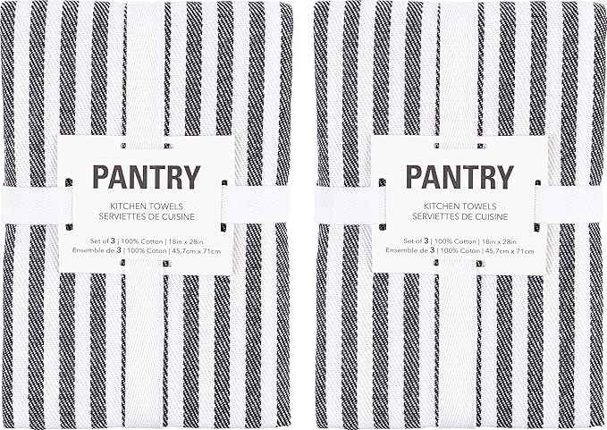 KAF Home Premium Kitchen Towels, Large 100% Cotton, Flat & Terry Absorbent Dish