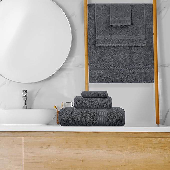 GLAMBURG Ultra Soft 8-Piece Towel Set