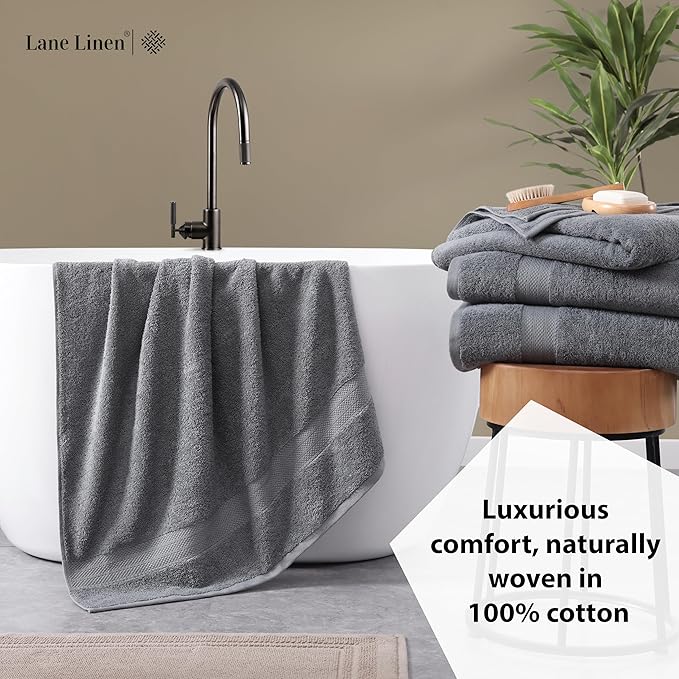 LANE LINEN 4 Pack Bath Towels Set
