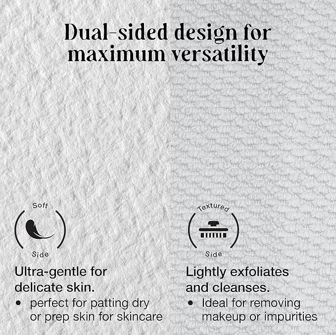 50 CT Face Cloths for Washing Face – Biodegradable Viscose Disposable Face