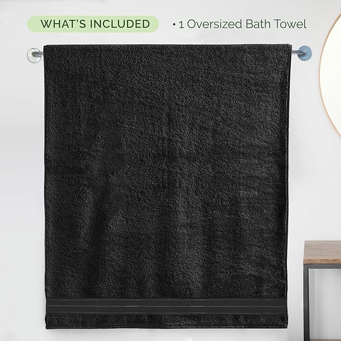 Elegant Comfort Three Line Popcorn Extra Large Luxury Bath Towel