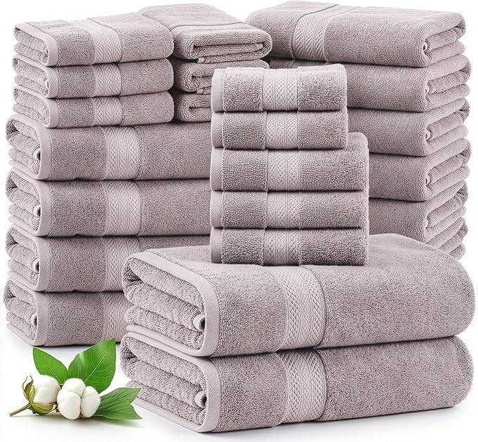 LANE LINEN Luxury Towels and Washcloths Sets