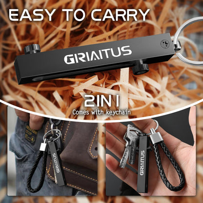 EDC Tweezers Precision Pocket Knife 2 in1 Keychain Multitool Knives Retractable Premium Anti-Static for Splinters, Craft, Jewelry, Soldering, Outdoor, Laboratory Work (Silver)