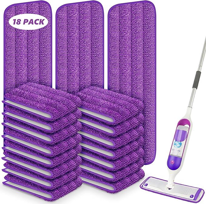 18 Pack Reusable Mop Pads Compatible