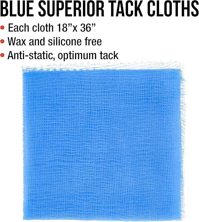 TCP Global Pure Blue Superior Tack Cloth, Automotive & Woodworking,