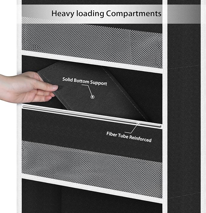 Univivi 6-Shelf Over Door Hanging Organizer Fabric Baby Door Storage