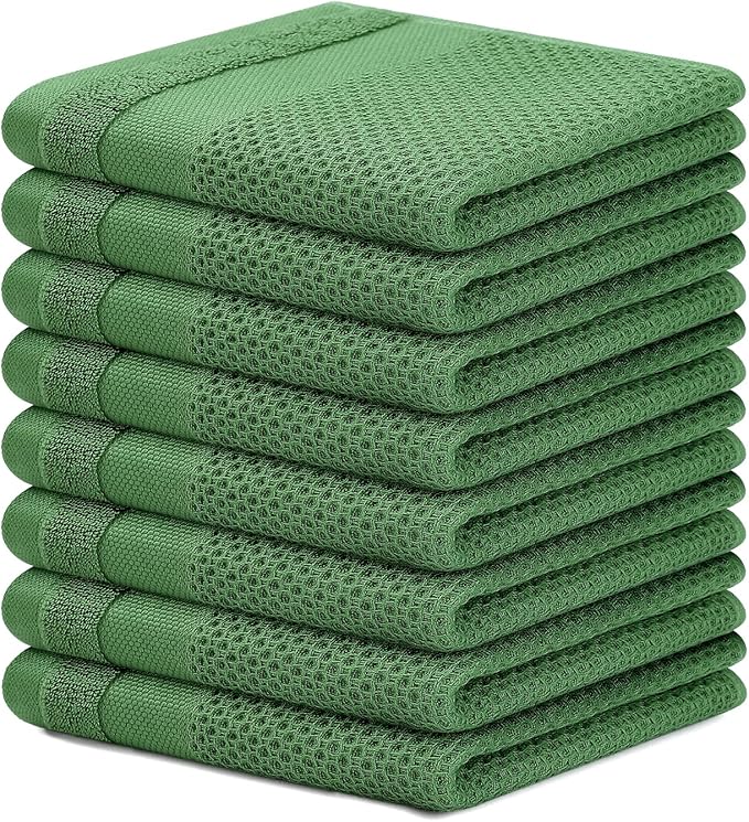 Homaxy 100% Cotton Dish Cloths, 8 Pack