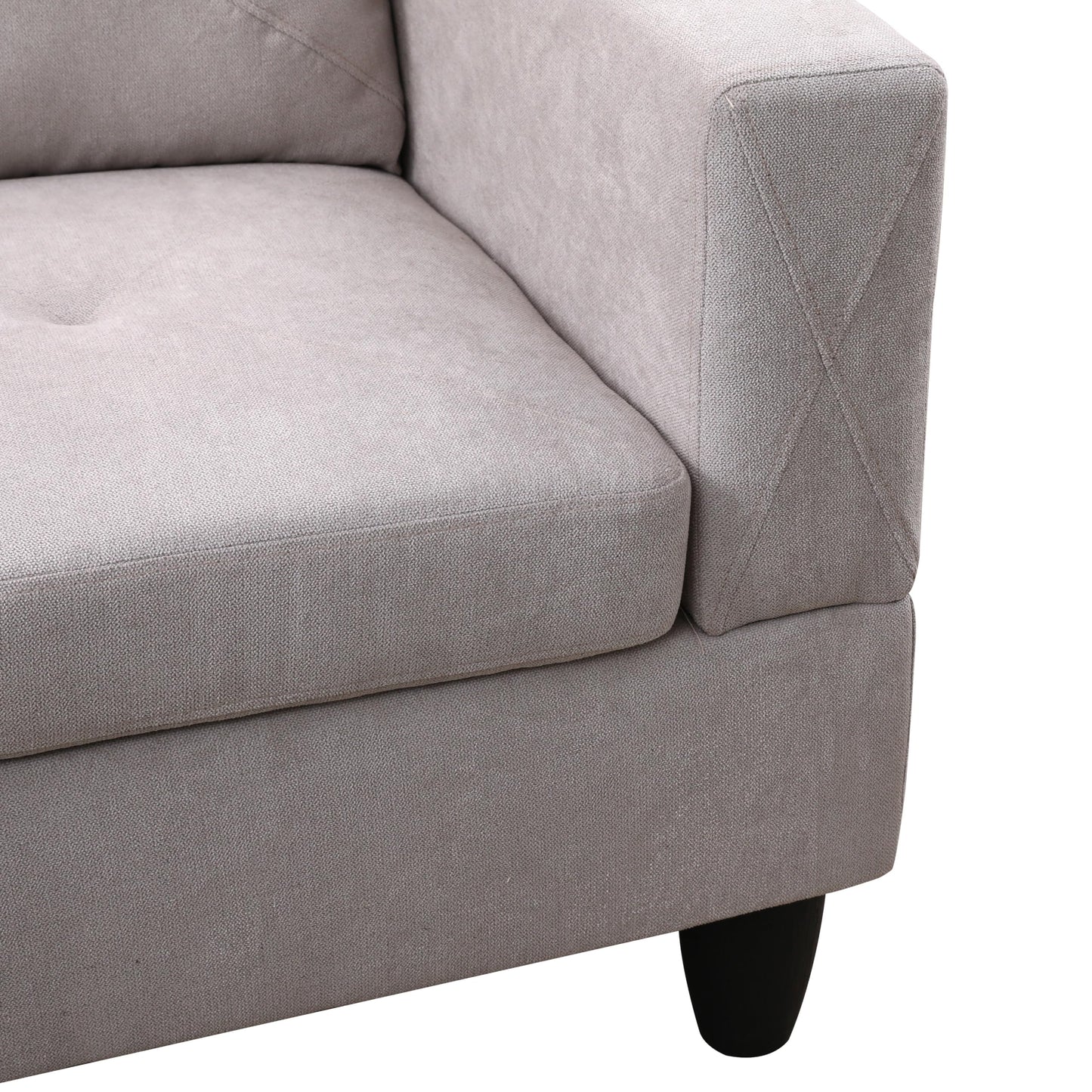 NicBex 97" L Shaped Couch Sectional Couches for Living Room, 2-Piece Modular Sofa with Movable Chaise & Deep Seat for Apartment, Bedroom, Office, Off-White