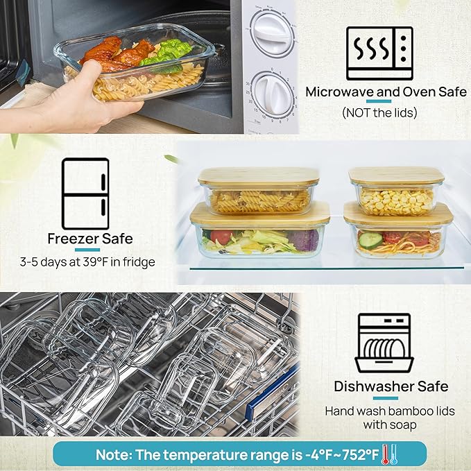 Vtopmart Glass Food Storage Containers