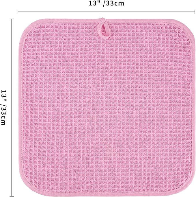 Microfiber Waffle Face Towels, 2 Pieces, Fast Drying, Lint Free 430 GSM