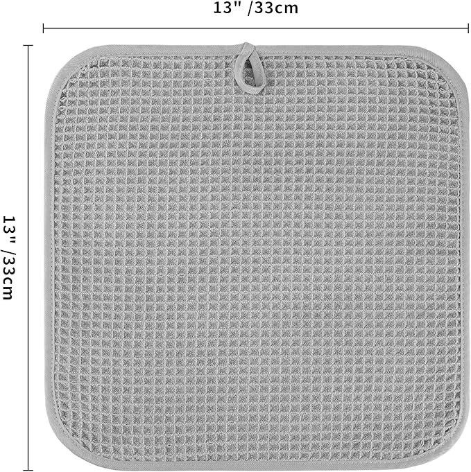Microfiber Waffle Face Towels, 2 Pieces, Fast Drying, Lint Free 430 GSM