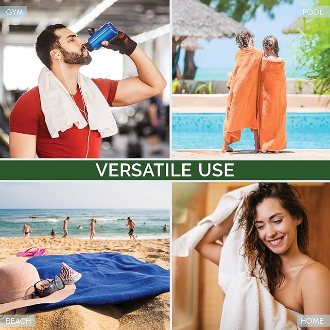 Elegant Comfort Three Line Popcorn Extra Large Luxury Bath Towel