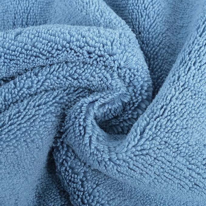 POLYTE Premium Lint Free Microfiber Washcloth Face Towel, 13 x 13 in