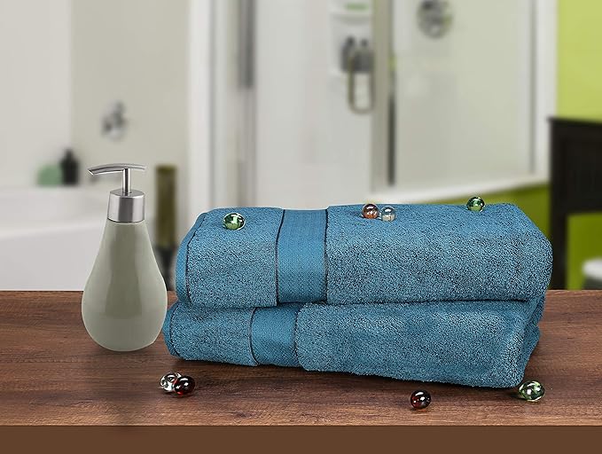 GLAMBURG 700 GSM Premium Cotton 2-Pack Oversized Extra Large Bath Sheet Set