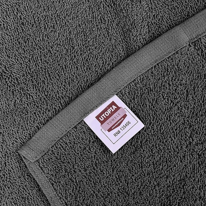 Utopia Towels Kitchen Bar Mops Towels, 100% Cotton Super Absorbent Grey