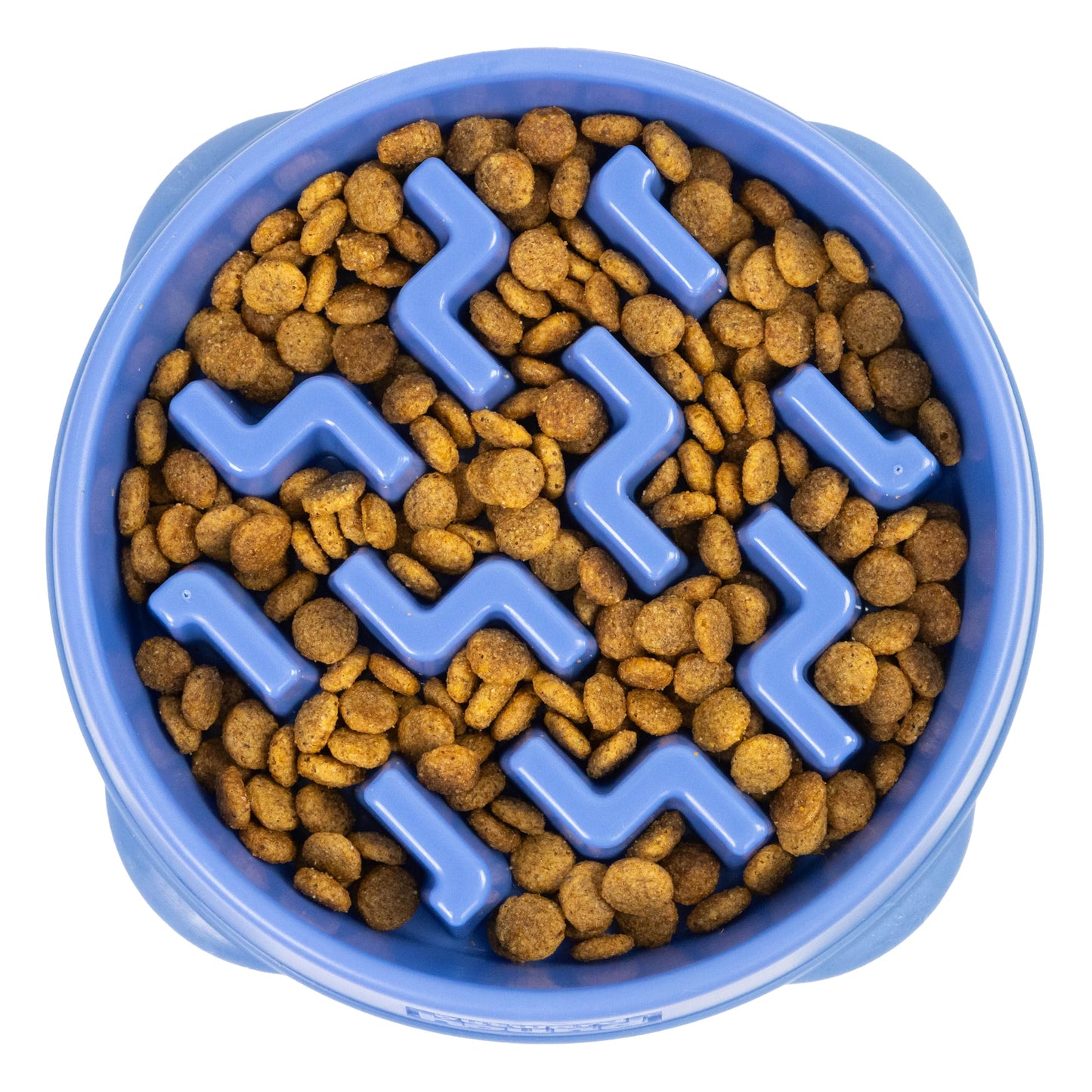 Outward Hound Slow Feeder Dog Bowl - Makes Meal Time Fun, Slows Down Eating, Promotes Healthy Digestion, Prevents Bloat | Slip Resistant and Durable, Food & Water Bowl, Size Medium (Blue)