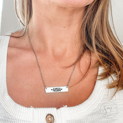 Camille Jane Necklace Personalized Kids Name Necklace Kids Names Bar Necklace Mom Personalized for Mom Necklace Kid's Names Mother's Day Jewelry Mother's Day Gift Mom CAMILLE-BAR
