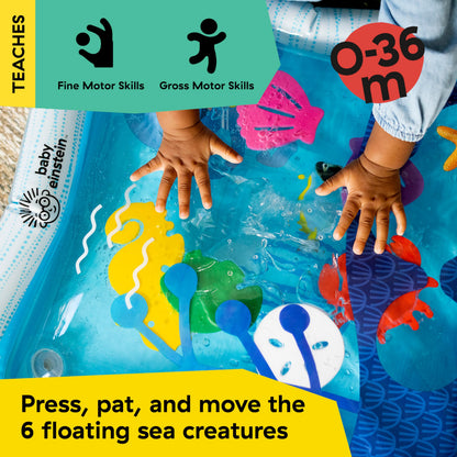 Baby Einstein Tummy Time Water Play Mat, Activity Center and Sensory Toy for Babies - Opus’S Ocean of Discovery, Newborn and Up, Black (1er Pack)