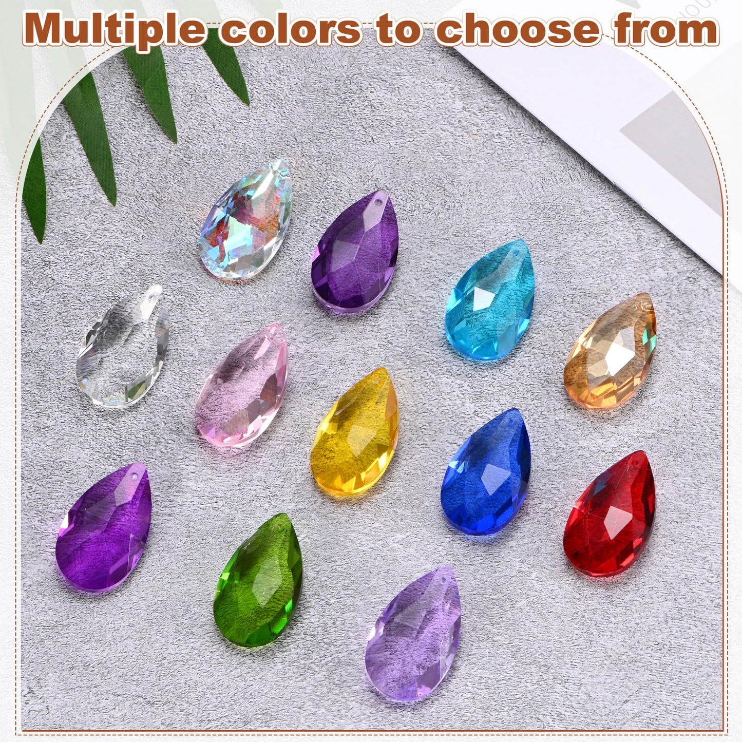 M METERXITY 10-Pack Crystal Grid Prisms, 38mm/1.5 Inch Chandelier Pendant Maker Hanging Crystals Chandelier Prisms for Home/Windows/Garden/DIY Decoration[Grass Green]