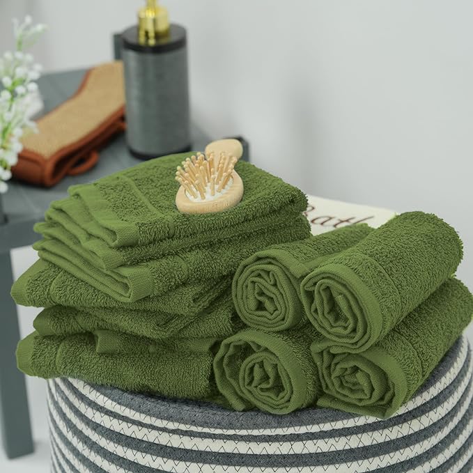 Tens Towels Pack of 60 Washcloths, 12 x 12 Inches, Lighter Weight, Quick to Dry