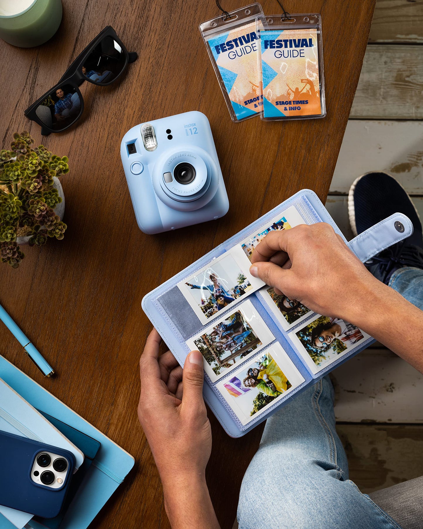 instax mini film 108 photo album, Pastel Blue