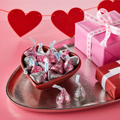 HERSHEY'S HUGS & KISSES Assorted Flavored, Valentine's Day Candy Bag, 23.5 oz