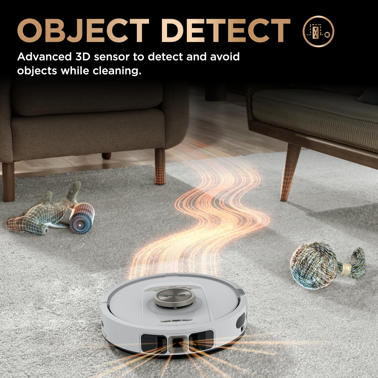 Shark AV2501S AI Ultra Robot Vacuum, with Matrix Clean, Home Mapping, 30-Day Capacity HEPA Bagless Self Empty Base, Perfect for Pet Hair, Wifi, Dark Grey