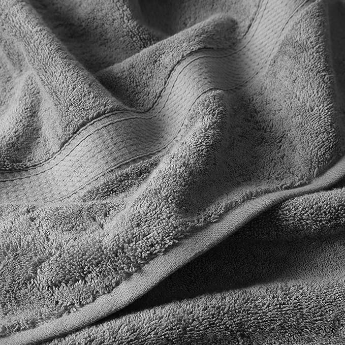 SUPERIOR Egyptian Cotton Pile 6 Piece Towel Set, Includes 2 Bath, 2 Hand