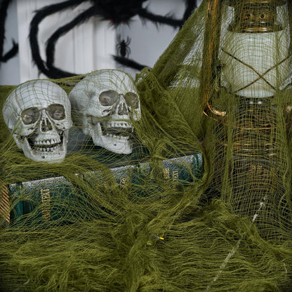 ZYP 315 x 78.7 Halloween Green Creepy Cloth Decorations Spooky Fabric Creepy Scary Gauze Cloth Decoration for Halloween Party Supplies
