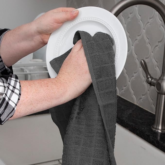 Ritz Premium Kitchen Towel and Dish Cloth Value Set: Highly Absorbent, Super