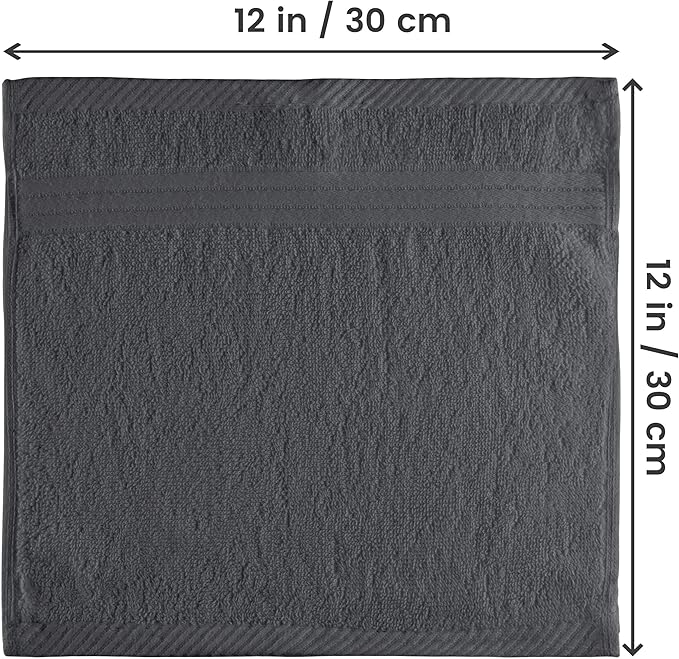 Utopia Towels 12 Pack Premium Wash Cloths Set, 12 by 12 Inches, 100% Cotton