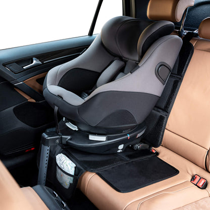 LIONSTRONG® Car Seat Protector for Child Seat [ISOFIX compatible]- Seat Cover for Infant Seat waterproof - Carseat Seat Protectors Baby - Car Seat Mat Dirt resistant - black