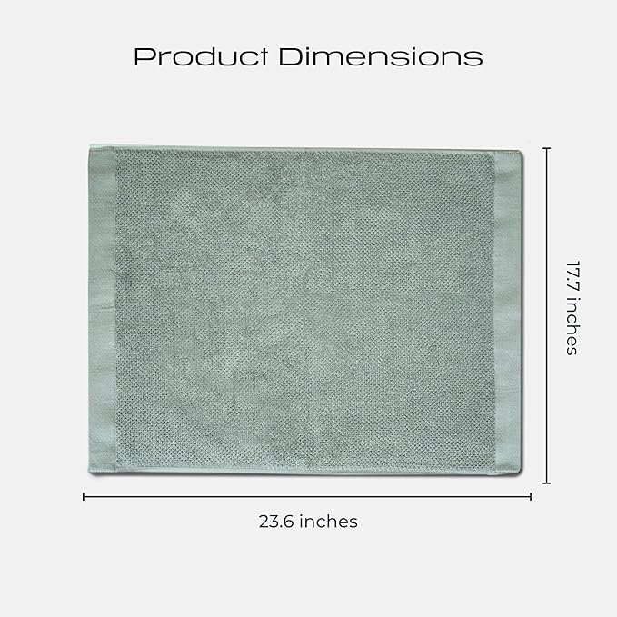 Luxury Silver-Infused Sage Green Hand Towels 2-Pack, 23.6"x17.7"