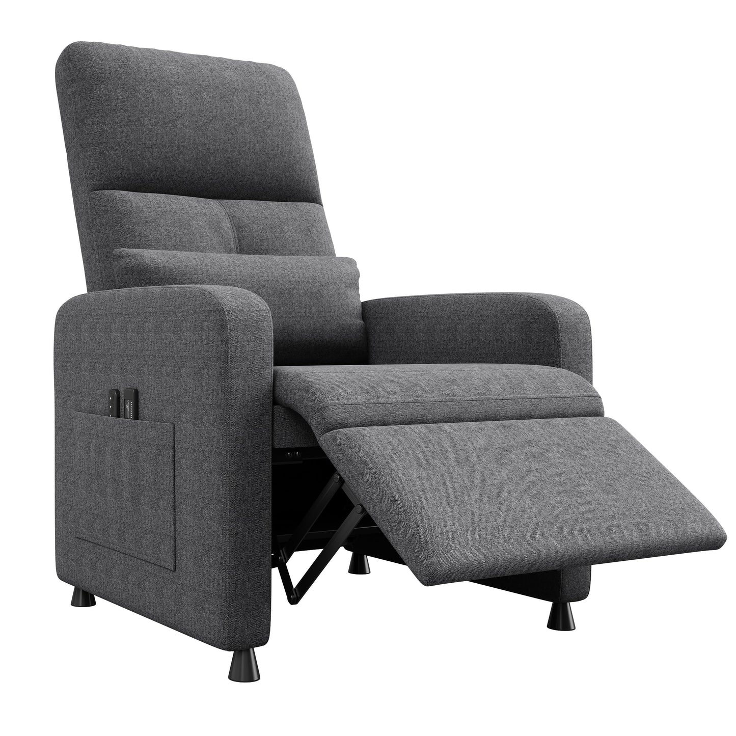 Garvee Power Recliner Chair, Adjustable Electric Recliner Ergonomic Overstuffed Single Sofa, Padded Seat, Side Pockets and USB Port, Home Theater Seating for Living Room
