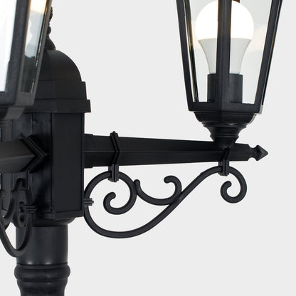 MiniSun | Traditional Victorian Style 2.2m Black 3 Way Outdoor Lamp Post Light | Post Lights, Home Décor & Improvement Essential