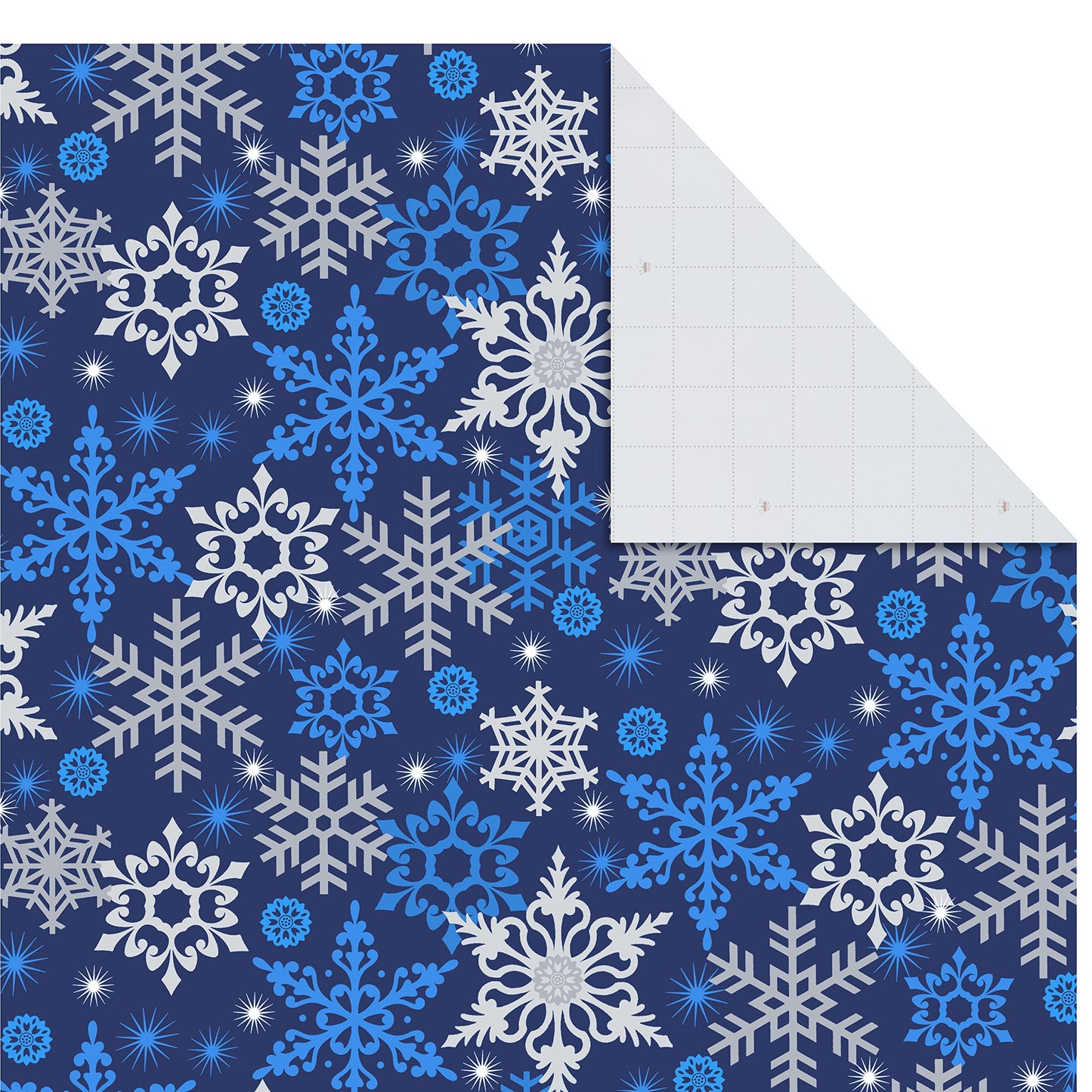 Hallmark Christmas Flat Wrapping Paper Sheets with Gift Tag Seals - Snowflakes, Deer, Tartan Plaid Gift Wrap Paper (12 Sheets, 16 Gift Tag Stickers) for Holiday Parties, Hanukkah, Winter Weddings