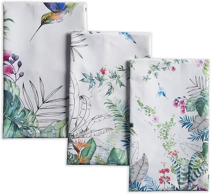 Maison d' Hermine Kitchen Towels Set of 3 100% Cotton 27.50" x 20" Reusable