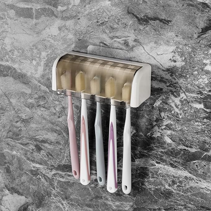 5 Slots Wall Mount Toothbrush Holder