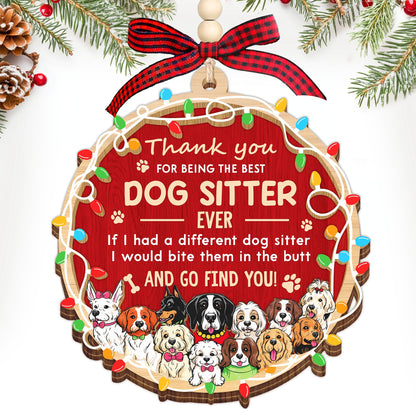 HEXMOZ Dog Sitter Gifts for Women, Men - Dog Sitter Ornament - Petsitter Thank You Gift for Christmas, Appreciation Present Gift Ideas - Xmas Dogs Ornaments Holiday Decorations 2025