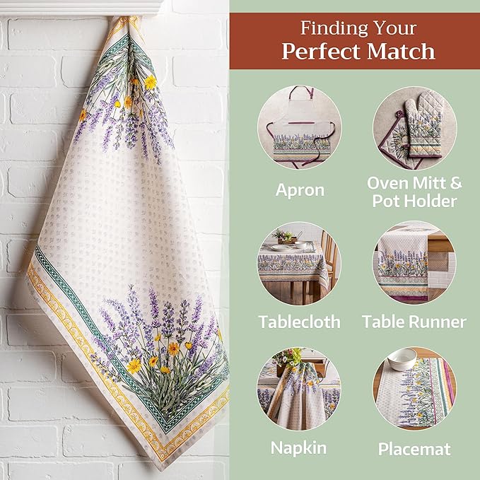 Maison d' Hermine Kitchen Towels Set of 3 100% Cotton 27.50" x 20" Reusable