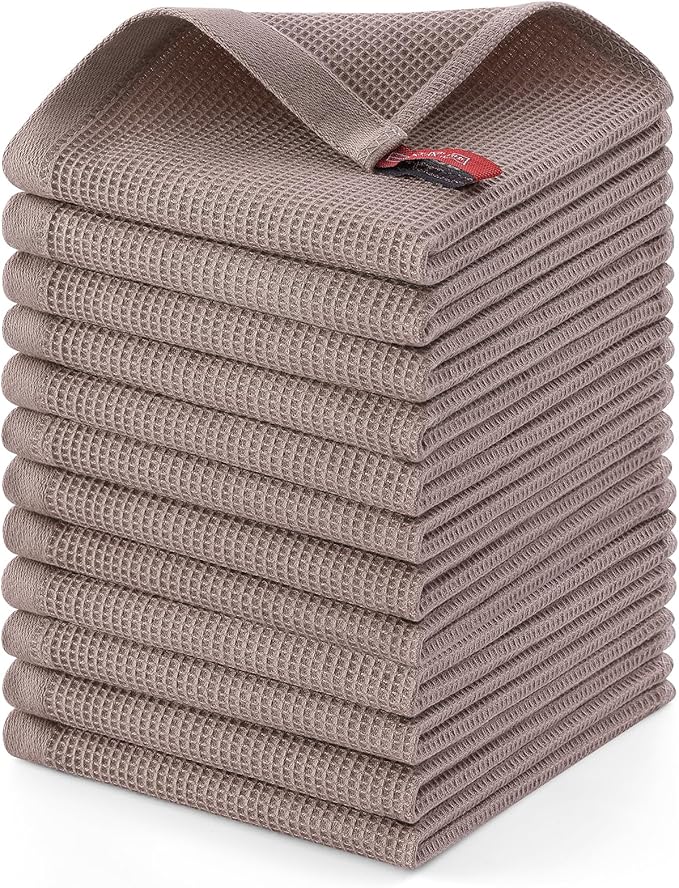 Homaxy 100% Cotton Waffle Weave Dish Cloths