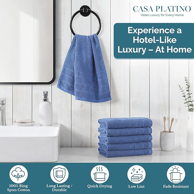 CASA PLATINO Bath Hand Towels for Bathroom